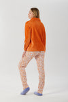 GIACCA DONNA ABBOTTONATA MORBIDO CORAL FLANNEL JACQUARD