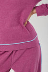 PIGIAMA DONNA PUNTO MILANO UNITO RIFINITURE COLORATE